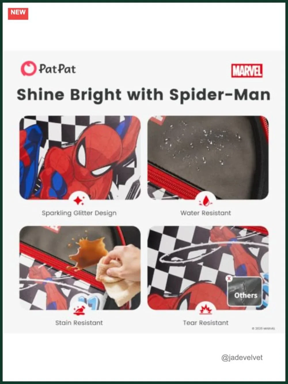 Marvel Spiderman Backpack for Boys Kids School Kindergarten Lightweight